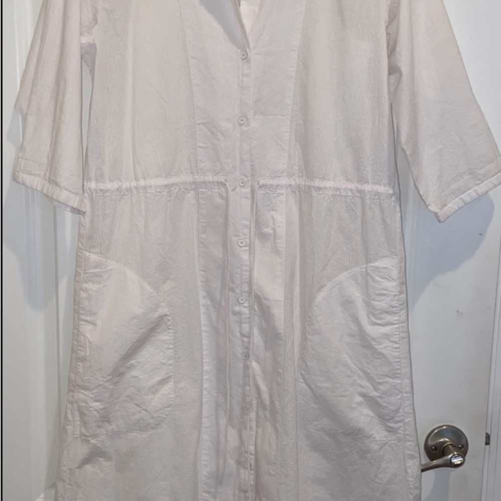 White Button-Up Dress